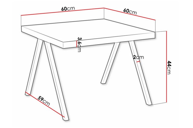 Clogsville Soffbord 60 cm Svart - Möbler - Vardagsrum - Soffbord & vardagsrumsbord - Soffbord