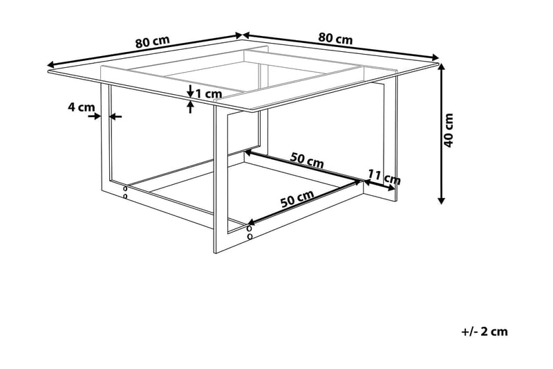 CRYSTAL Soffbord 80 cm - Soffbord - Bord