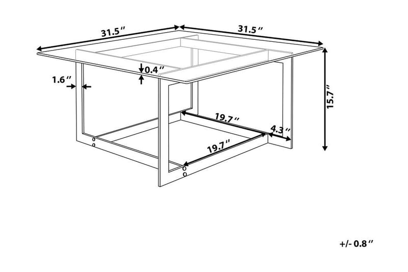 CRYSTAL Soffbord 80 cm - Soffbord - Bord