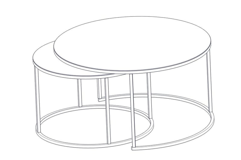 DADLES Soffbord 80 cm Svart - Möbler - Vardagsrum - Soffbord & vardagsrumsbord - Soffbord