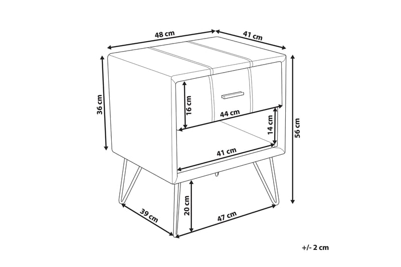 DALETIN Soffbord 48 cm Vit/Konstläder - Möbler - Vardagsrum - Soffbord & vardagsrumsbord - Soffbord