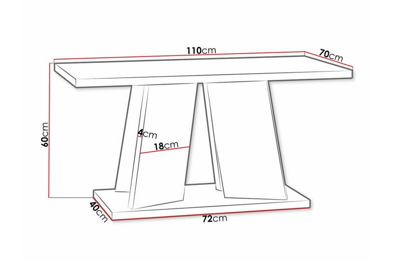 Denogal Soffbord 70 cm Svart - Möbler - Vardagsrum - Soffbord & vardagsrumsbord - Soffbord