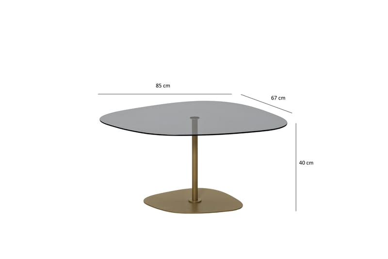 Eaglehawk Soffbord 85 cm Grå/Guld - Möbler - Vardagsrum - Soffbord & vardagsrumsbord - Soffbord