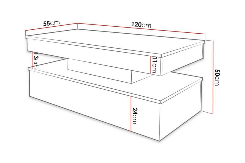 Glenndale Soffbord 55 cm Svart - Möbler - Vardagsrum - Soffbord & vardagsrumsbord - Soffbord