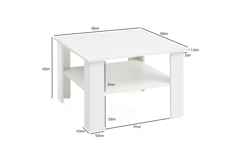 ISAKSON Soffbord 60 cm Vit - Möbler - Vardagsrum - Soffbord & vardagsrumsbord - Soffbord