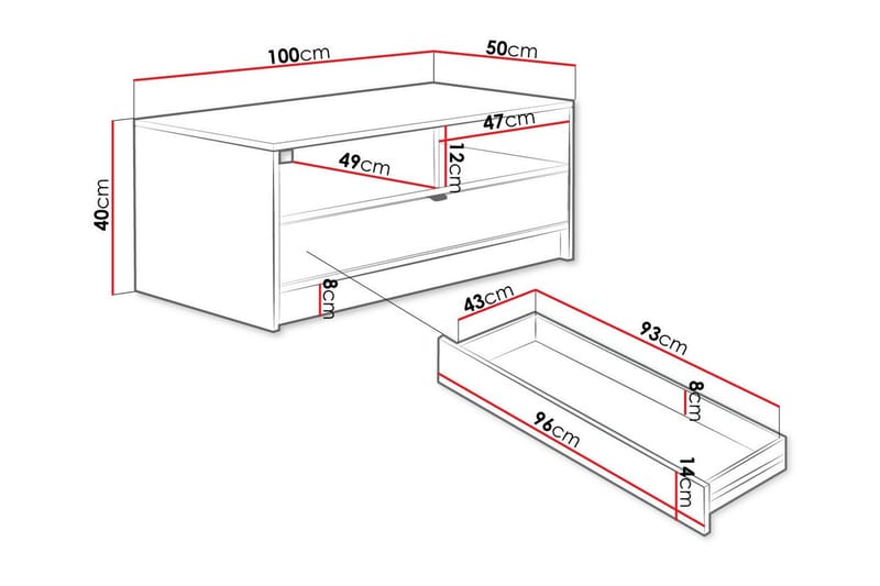 Kintore Soffbord 50 cm Svart - Möbler - Vardagsrum - Soffbord & vardagsrumsbord - Soffbord