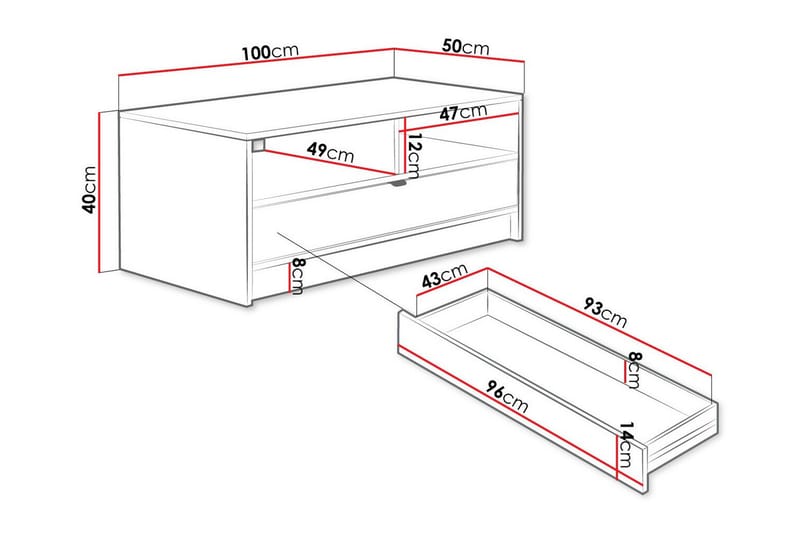 Kintore Soffbord 50 cm Vit - Möbler - Vardagsrum - Soffbord & vardagsrumsbord - Soffbord