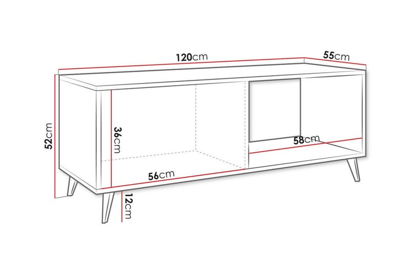 Kintore Soffbord 52 cm Svart - Möbler - Vardagsrum - Soffbord & vardagsrumsbord - Soffbord