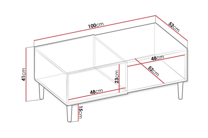 Kintore Soffbord 52 cm Svart - Möbler - Vardagsrum - Soffbord & vardagsrumsbord - Soffbord