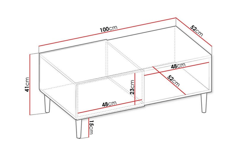 Kintore Soffbord 52 cm Vit - Möbler - Vardagsrum - Soffbord & vardagsrumsbord - Soffbord