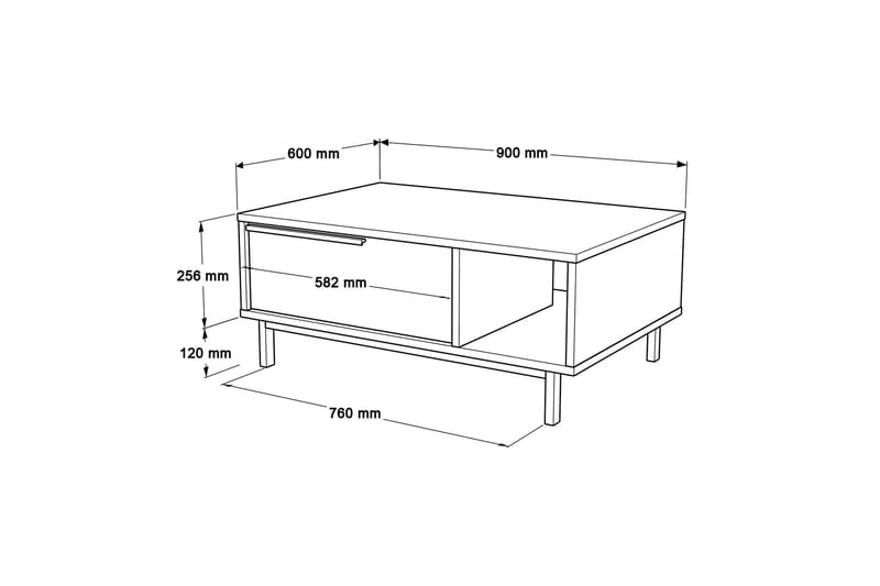 Manku Soffbord 90 cm Ek - Möbler - Vardagsrum - Soffbord & vardagsrumsbord - Soffbord