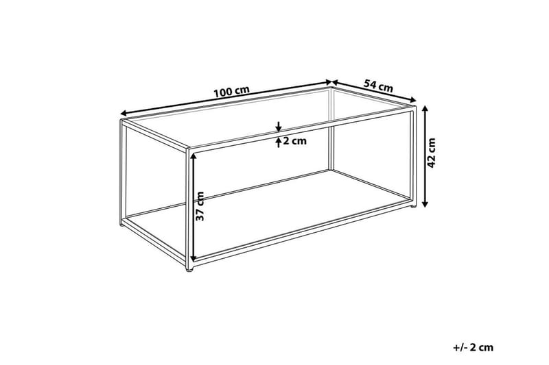 MEDORA Soffbord 100 cm med Förvaring Hylla Svart - Möbler - Vardagsrum - Soffbord & vardagsrumsbord - Soffbord