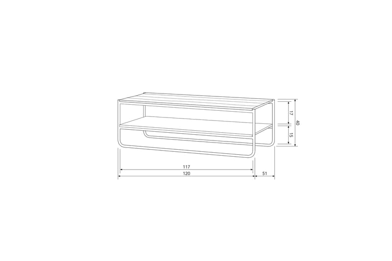 Moti Soffbord 120 cm Natural - Möbler - Vardagsrum - Soffbord & vardagsrumsbord - Soffbord