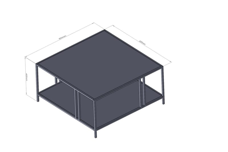 Nar Soffbord 80 cm Svart - Möbler - Vardagsrum - Soffbord & vardagsrumsbord - Soffbord