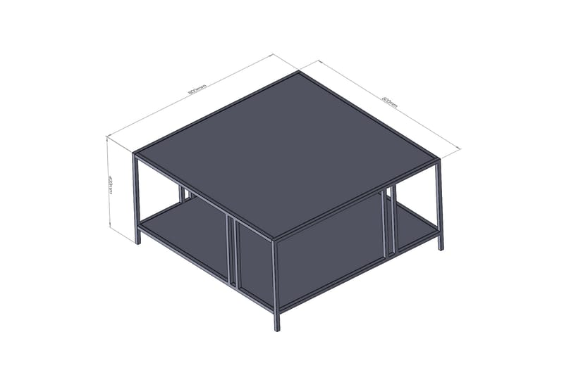 Nar Soffbord 80 cm Svart - Möbler - Vardagsrum - Soffbord & vardagsrumsbord - Soffbord