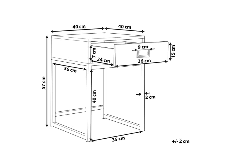 OLDSMAR Soffbord 40 cm Vit - Soffbord - Bord