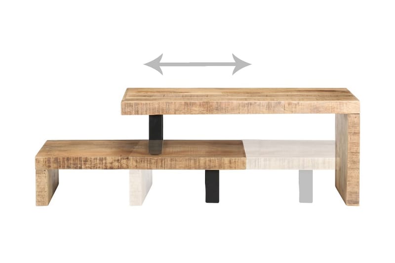 Soffbord 2 st massivt mangoträ - Brun - Möbler - Vardagsrum - Soffbord & vardagsrumsbord - Soffbord