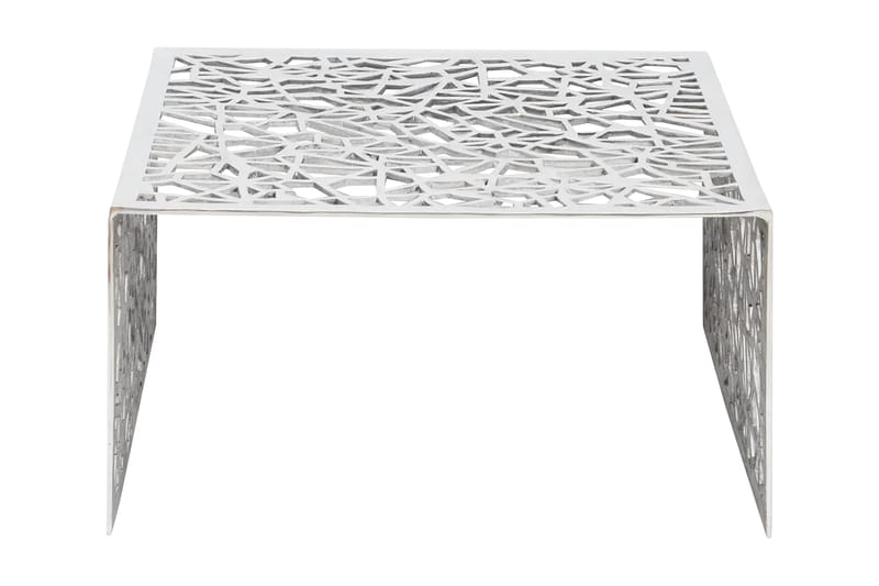 Soffbord geometrisk design aluminium silver - Silver - Möbler - Vardagsrum - Soffbord & vardagsrumsbord - Soffbord