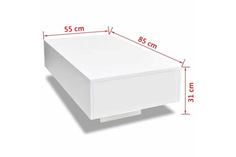 Soffbord högglans vit - Vit - Möbler - Vardagsrum - Soffbord & vardagsrumsbord - Soffbord