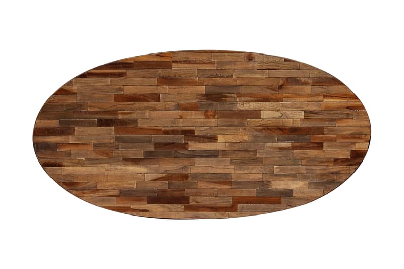 Soffbord massiv återvunnen teak oval 120x60x30 cm - Brun - Möbler - Vardagsrum - Soffbord & vardagsrumsbord - Soffbord