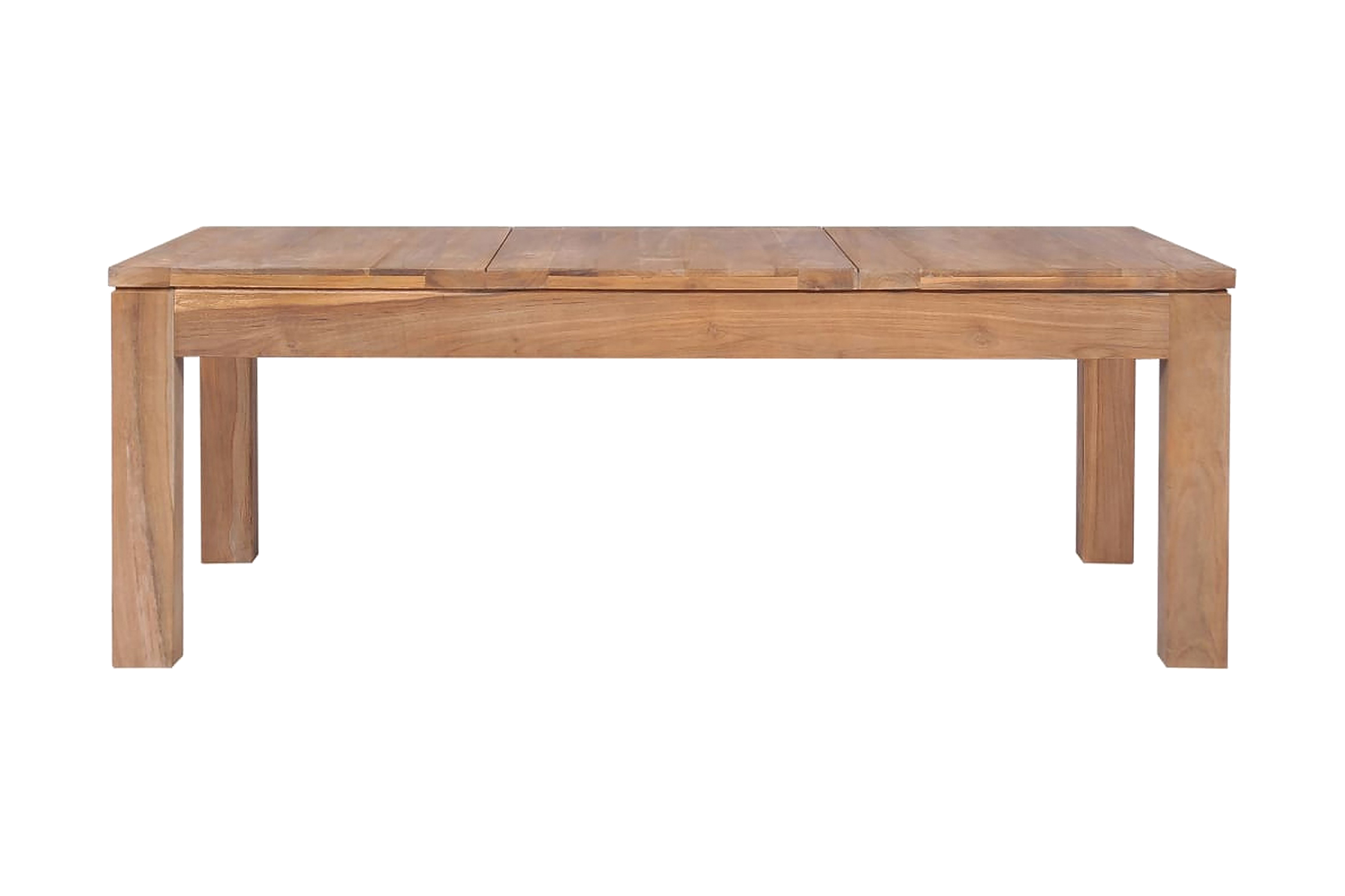 Soffbord massiv teak med naturlig finish 110x60x40 cm – Brun