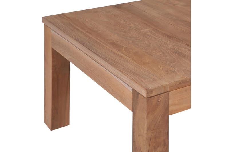 Soffbord massiv teak med naturlig finish 60x60x40 cm - Brun - Möbler - Vardagsrum - Soffbord & vardagsrumsbord - Soffbord