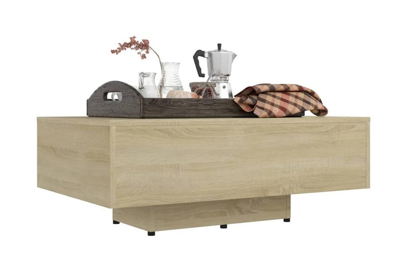 Soffbord sonoma-ek 85x55x31 cm spånskiva - Brun - Möbler - Vardagsrum - Soffbord & vardagsrumsbord - Soffbord