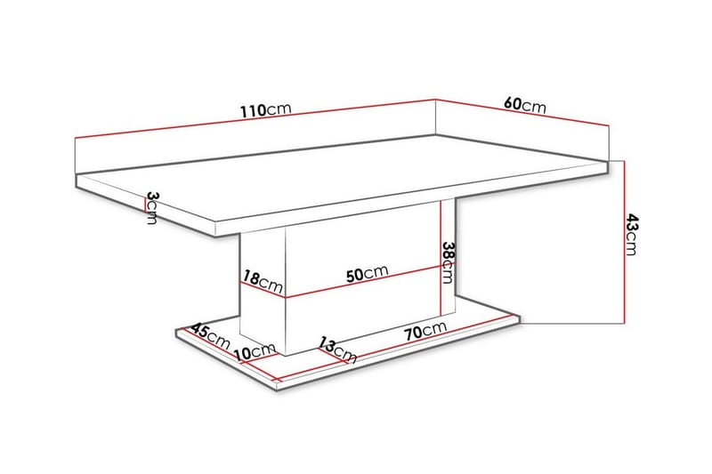 Tallow Soffbord 60 cm Vit - Möbler - Vardagsrum - Soffbord & vardagsrumsbord - Soffbord