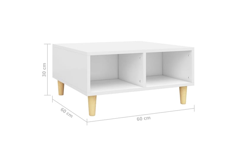 Soffbord vit 60x60x30 cm spånskiva - Vit - Möbler - Vardagsrum - Soffbord & vardagsrumsbord - Soffbord