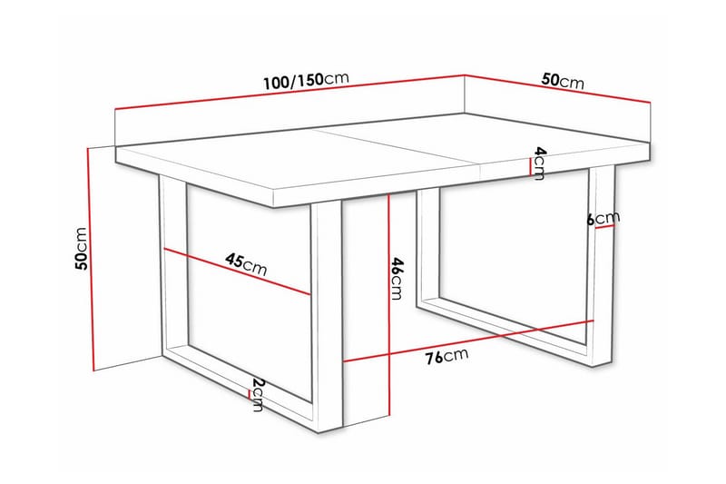 Wardner Soffbord 50 cm Svart - Möbler - Vardagsrum - Soffbord & vardagsrumsbord - Soffbord