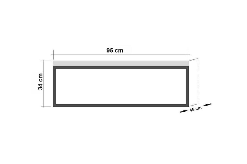 WARTA Soffbord 95 cm Trä/Svart - Trä/Svart - Möbler - Vardagsrum - Soffbord & vardagsrumsbord - Soffbord