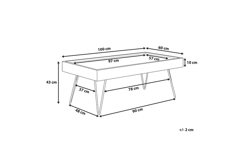 WELTON Soffbord 100 cm Valnötsbrun - Möbler - Vardagsrum - Soffbord & vardagsrumsbord - Soffbord