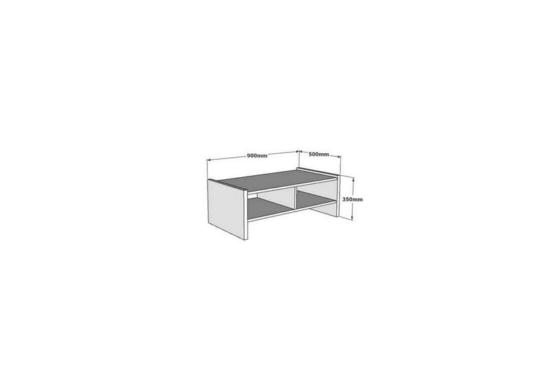 TAUHARA Soffbord 90 cm Vit marmor - Möbler - Vardagsrum - Soffbord & vardagsrumsbord - Soffbord