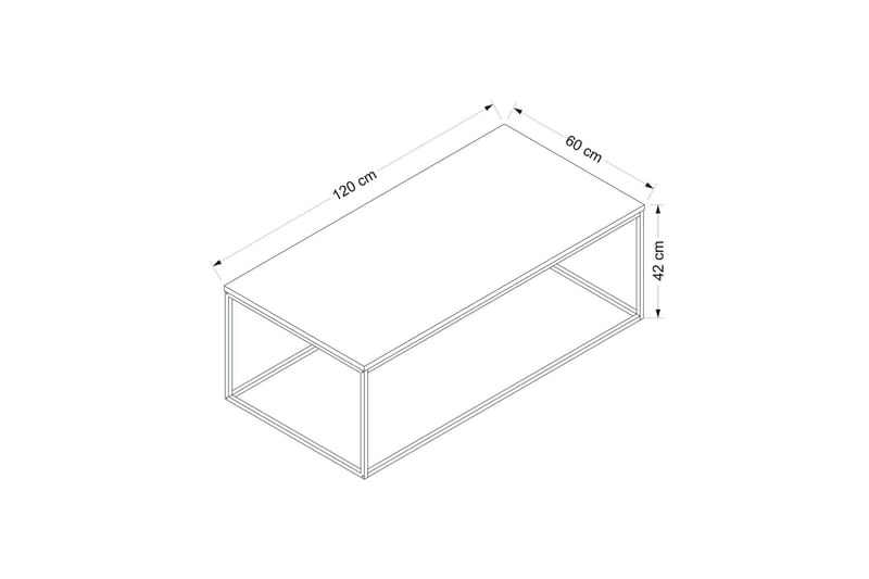 TIGRU Soffbord 120 cm Antracit - Möbler - Vardagsrum - Soffbord & vardagsrumsbord - Soffbord