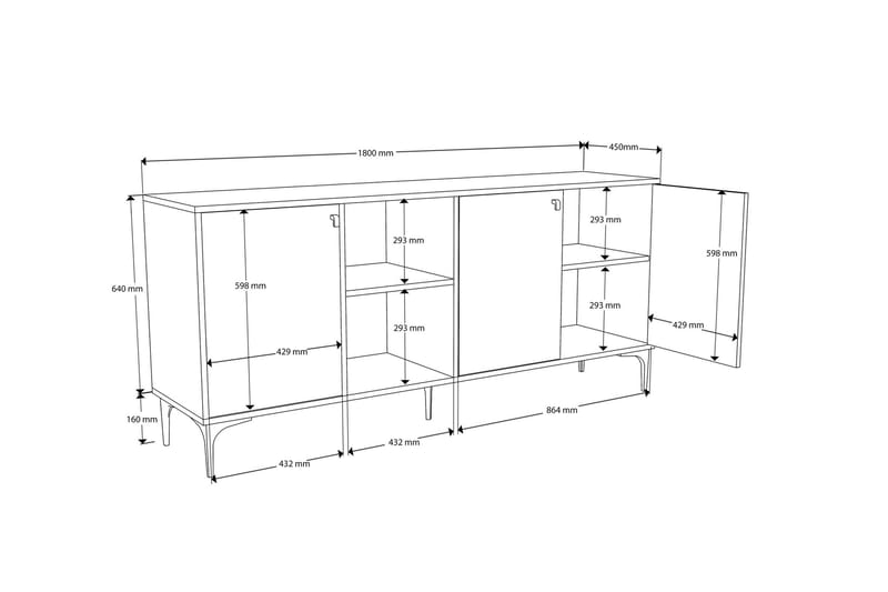 Vision Konsollbord 180 cm Ek - Möbler - Vardagsrum - Soffbord & vardagsrumsbord - Avlastningsbord & konsolbord