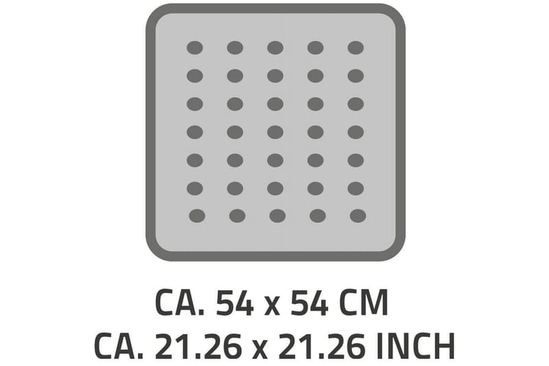 RIDDER Halkfri duschmatta Playa 54x54 vit 68401 - Textilier & mattor - Badrumstextilier