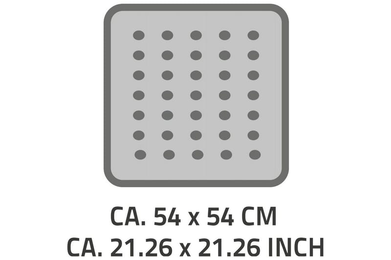 RIDDER Halkfri duschmatta PlattfuÃŸ 54x54 blå 67263 - Textilier & mattor - Badrumstextilier