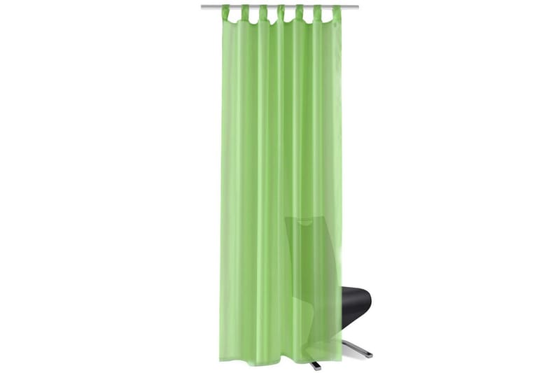 Genomskinlig gardin 140x175 cm 2-pack Apple Green - Textilier & mattor - Gardiner & gardinupphängning - Panelgardin