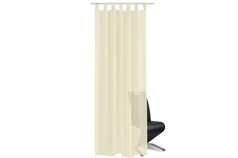 Genomskinlig gardin 140x225 cm 2-pack Creme - Textilier & mattor - Gardiner & gardinupphängning - Panelgardin