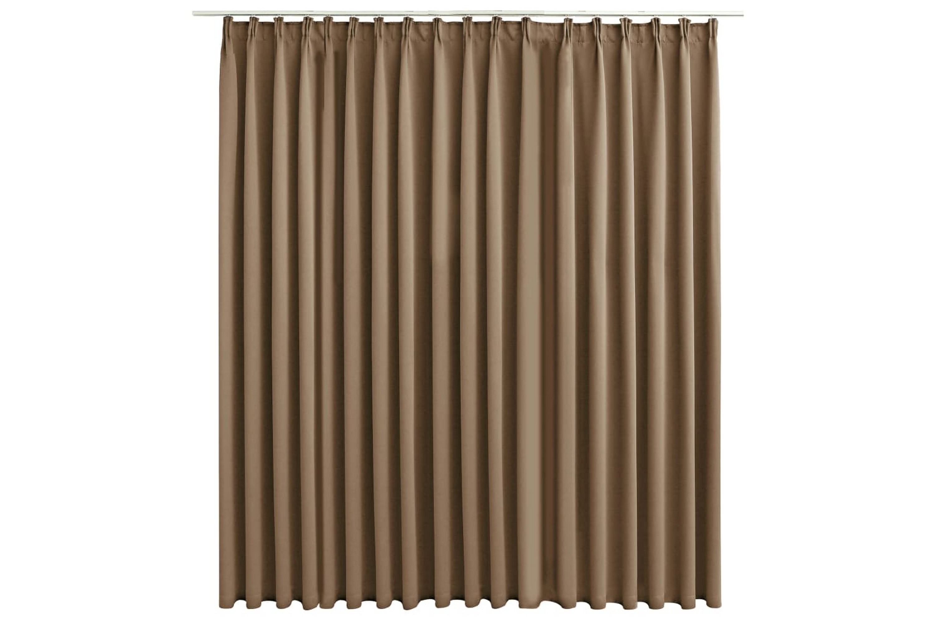 Mörkläggningsgardin med krokar taupe 290×245 cm –