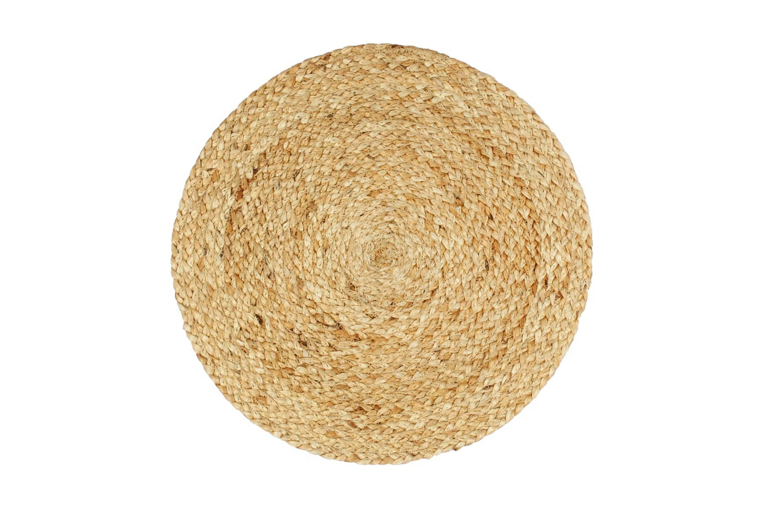 Bordstabletter 6 st naturlig 38 cm rund jute – Brun