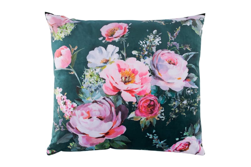 HOLLY Prydnadskudde 65x65 cm Rosa/Mörkgrå - Textilier & mattor - Kuddar & plädar