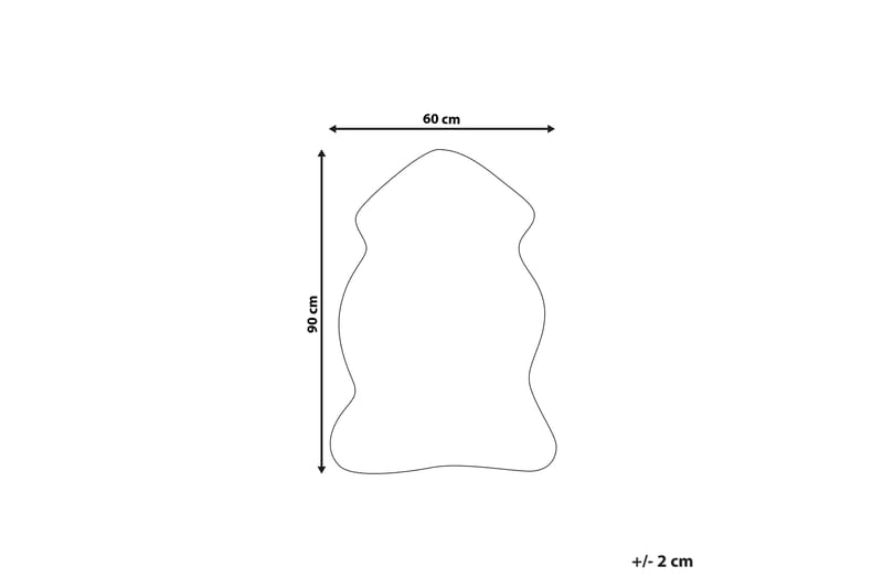 ANJANWA Skinnmatta 60x90 cm Beige - Fällar & skinnmattor