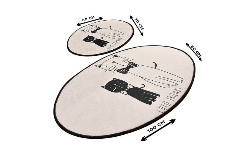 BREAGE Badrumsmatta 2-pack Flerfärgad - Textilier & mattor - Mattor - Badrumsmattor