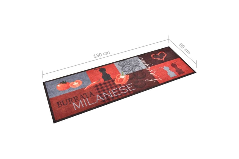 Köksmatta maskintvättbar tomater 60x180 cm - Textilier & mattor - Mattor - Flatvävda mattor