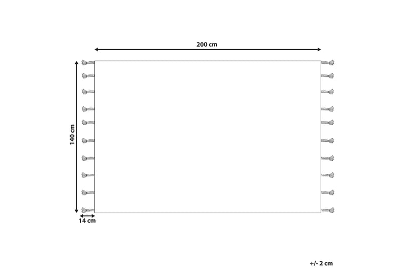 Agadir Bomullsmatta 140x200 cm Svart/Vit - Textilier & mattor - Mattor - Modern matta - Bomullsmattor