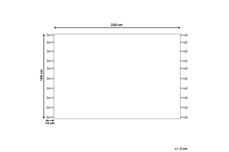 Agadir Bomullsmatta 160x230 cm Svart/Vit - Textilier & mattor - Mattor - Modern matta - Bomullsmattor