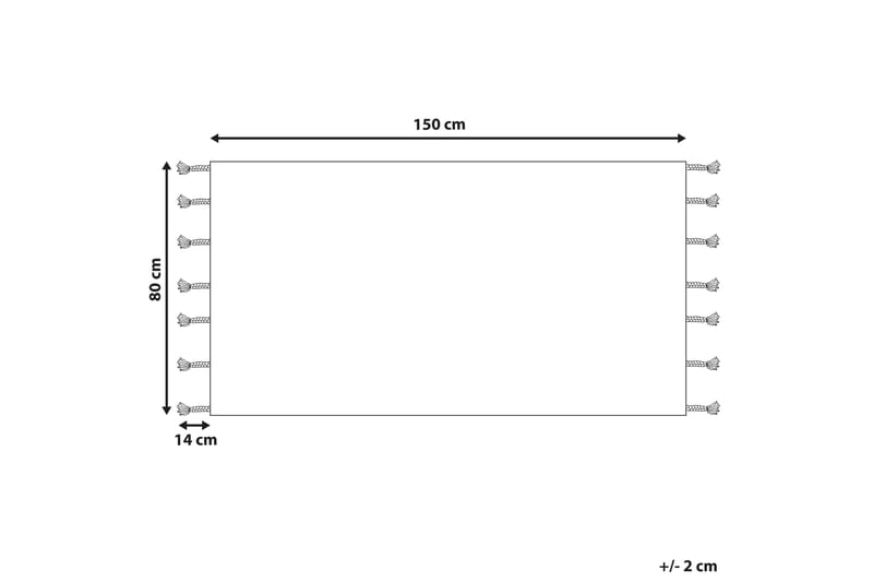 Agadir Bomullsmatta 80x150 cm Svart/Vit - Textilier & mattor - Mattor - Modern matta - Bomullsmattor