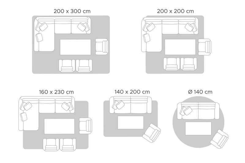 AKKUZULU Bomullsmatta 140x200 cm Svart/Vit - Textilier & mattor - Mattor - Modern matta - Bomullsmattor