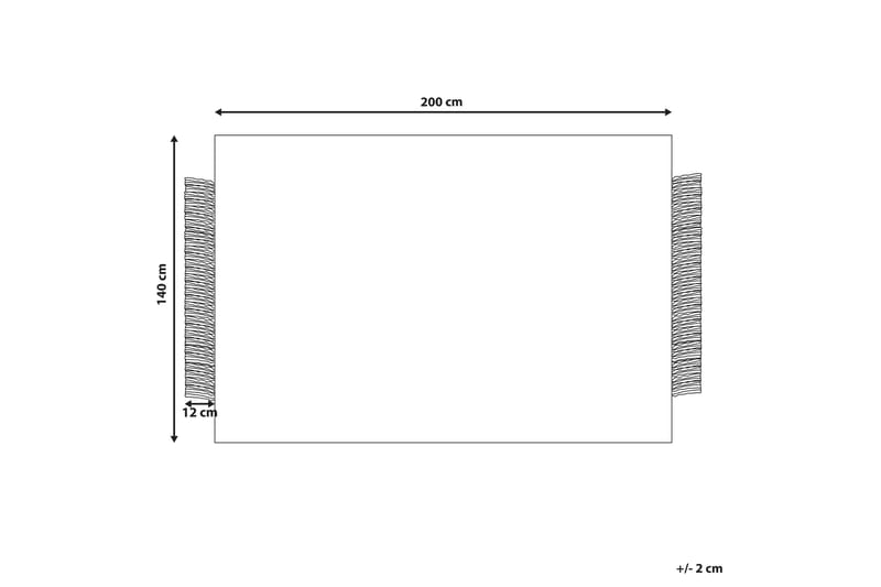 Atlanti Ullmatta 140x200 cm Svart/Vit - Ullmattor